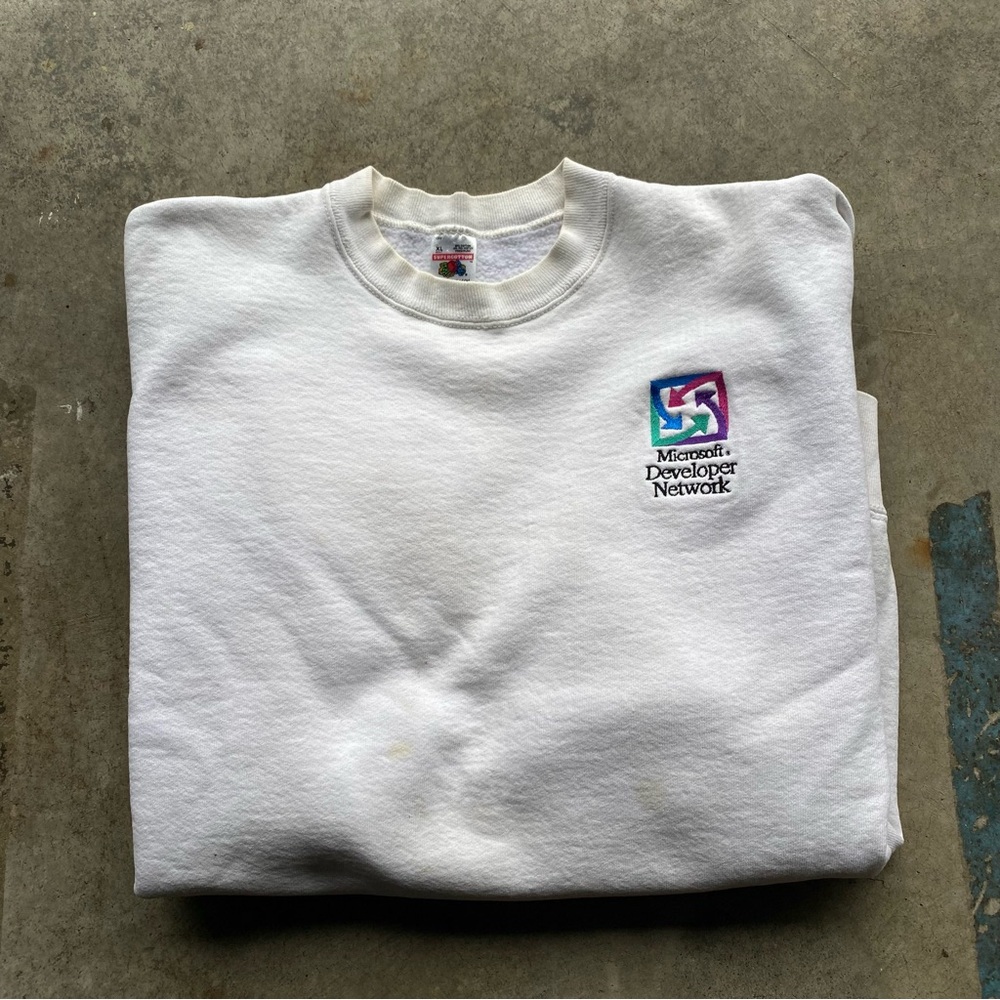 Vintage 90s Microsoft Developer Distressed Sweats… - image 1